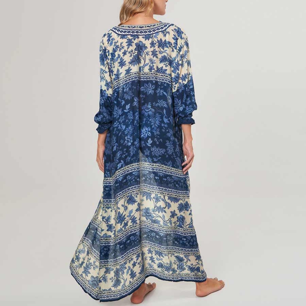 Agua Bendita Cover Up Isabelle Azurro Tunic